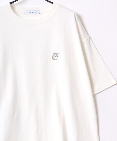 Lazar 別注 Animal One Point Embroidery Tee/オーバーサイズ ワン