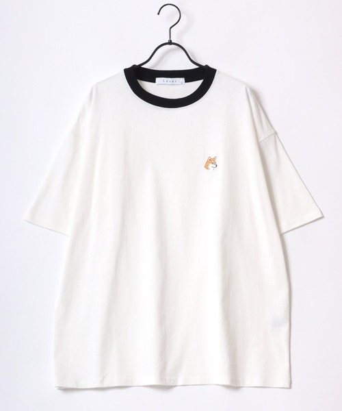 Lazar 別注 Animal One Point Embroidery Tee/オーバーサイズ ワン