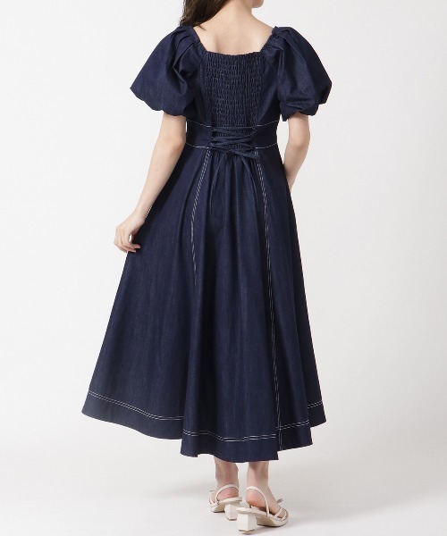 WILLSELECTION（ウィルセレクション）の「ピンタックデニムワンピース（ワンピース・レディース・ブラック/ネイビー・MEDIUM）」の4枚目の写真