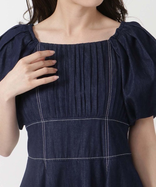 WILLSELECTION（ウィルセレクション）の「ピンタックデニムワンピース（ワンピース・レディース・ブラック/ネイビー・MEDIUM）」の5枚目の写真