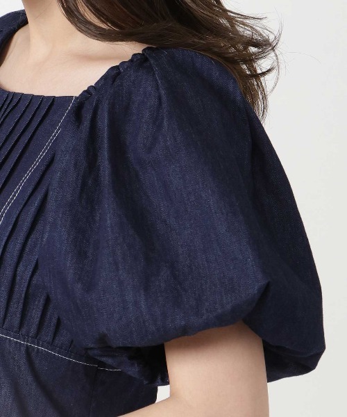 WILLSELECTION（ウィルセレクション）の「ピンタックデニムワンピース（ワンピース・レディース・ブラック/ネイビー・MEDIUM）」の6枚目の写真