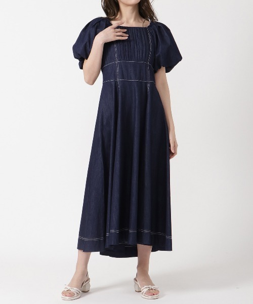 WILLSELECTION（ウィルセレクション）の「ピンタックデニムワンピース（ワンピース・レディース・ブラック/ネイビー・MEDIUM）」の8枚目の写真