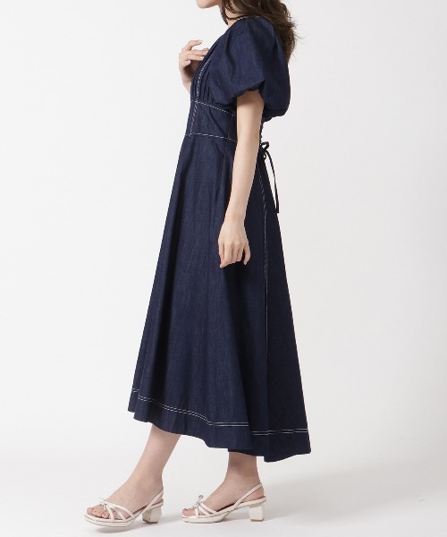 WILLSELECTION（ウィルセレクション）の「ピンタックデニムワンピース（ワンピース・レディース・ブラック/ネイビー・MEDIUM）」の9枚目の写真