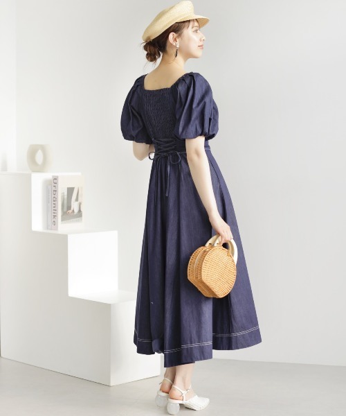 WILLSELECTION（ウィルセレクション）の「ピンタックデニムワンピース（ワンピース・レディース・ブラック/ネイビー・MEDIUM）」の20枚目の写真