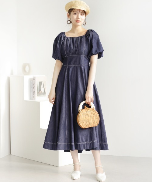 WILLSELECTION（ウィルセレクション）の「ピンタックデニムワンピース（ワンピース・レディース・ブラック/ネイビー・MEDIUM）」の17枚目の写真