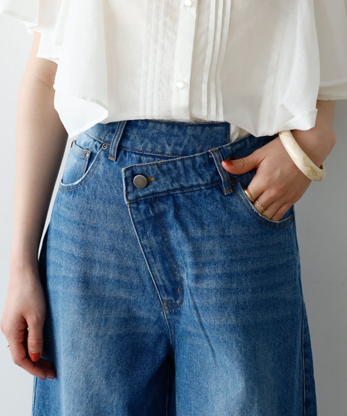 GeeRA（ジーラ）の「ウエストデザインワイドデニムパンツ（デニムパンツ・レディース・グレー/ブルー・MEDIUM/LARGE）」の12枚目の写真