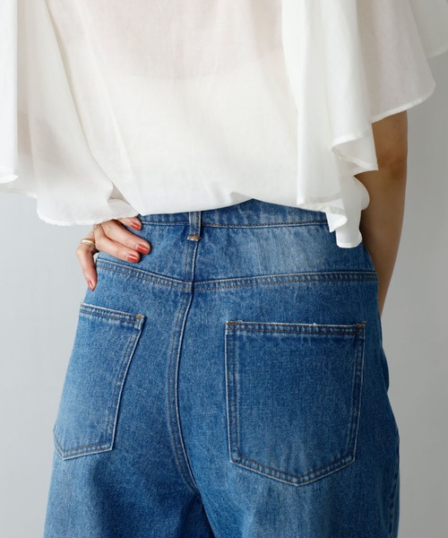 GeeRA（ジーラ）の「ウエストデザインワイドデニムパンツ（デニムパンツ・レディース・グレー/ブルー・MEDIUM/LARGE）」の13枚目の写真