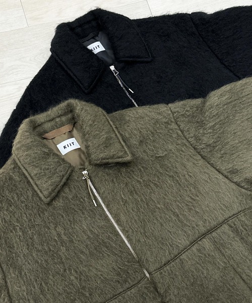 KIIT（キート）の「KIIT CROPED DOWN JKT (KIP-Y98-801)（ダウンジャケット/コート・メンズ・オリーブ/ブラック・2/1/3）」の3枚目の写真