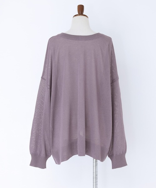 n'OrLABEL（ノアールレーベル）の「【機能素材】『前後2wayシアーニットカーディガン』（カーディガン/ボレロ・レディース・グレイッシュブルー/ブラック/グリーン/ライトグレー/モカ/ラベンダー/オフホワイト・FREE）」の16枚目の写真