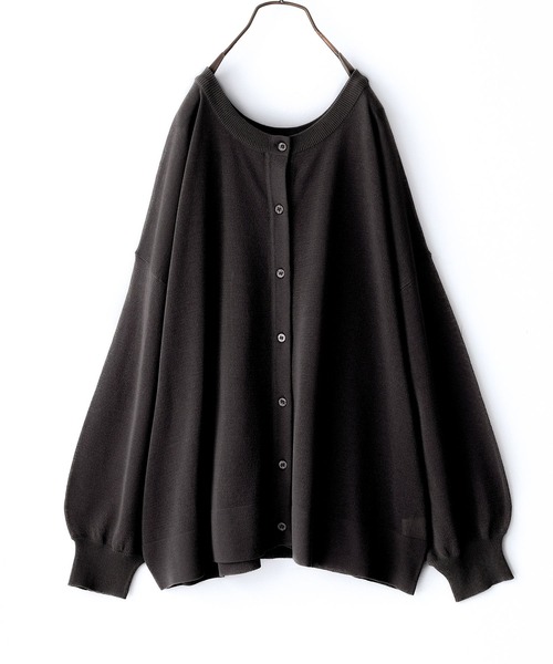 n'OrLABEL（ノアールレーベル）の「【機能素材】『前後2wayシアーニットカーディガン』（カーディガン/ボレロ・レディース・グレイッシュブルー/ブラック/グリーン/ライトグレー/モカ/ラベンダー/オフホワイト・FREE）」の13枚目の写真