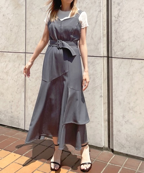 Cheek（チーク）の「イレヘムティアードジャンスカ（ジャンパースカート・レディース・チャコールグレー/ブラック/アイボリー・SMALL/MEDIUM）」の16枚目の写真