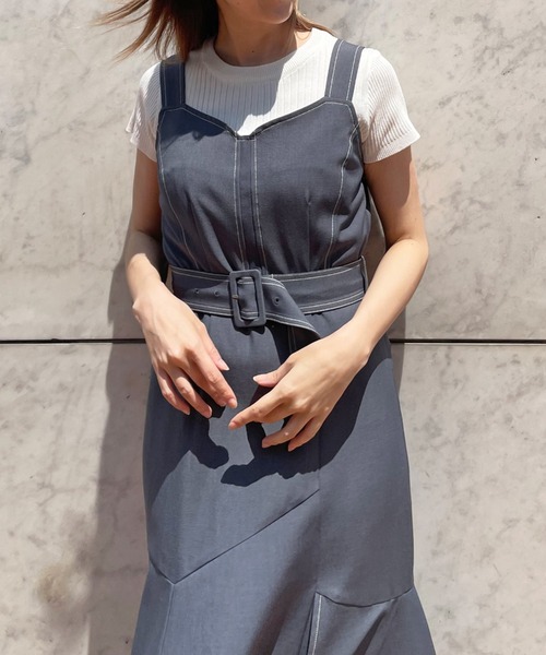 Cheek（チーク）の「イレヘムティアードジャンスカ（ジャンパースカート・レディース・チャコールグレー/ブラック/アイボリー・SMALL/MEDIUM）」の12枚目の写真