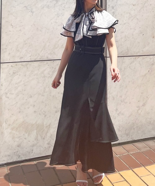 Cheek（チーク）の「イレヘムティアードジャンスカ（ジャンパースカート・レディース・チャコールグレー/ブラック/アイボリー・SMALL/MEDIUM）」の20枚目の写真