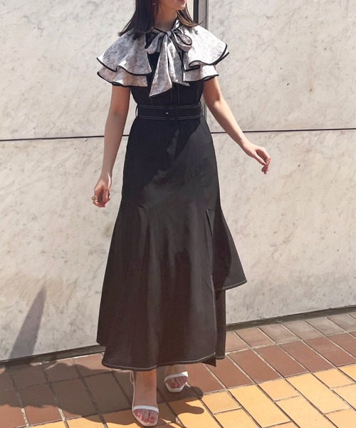 Cheek（チーク）の「イレヘムティアードジャンスカ（ジャンパースカート・レディース・チャコールグレー/ブラック/アイボリー・SMALL/MEDIUM）」の5枚目の写真