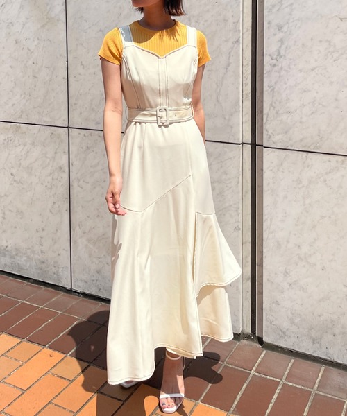 Cheek（チーク）の「イレヘムティアードジャンスカ（ジャンパースカート・レディース・チャコールグレー/ブラック/アイボリー・SMALL/MEDIUM）」の4枚目の写真