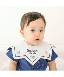 SLAP SLIP BABY（スラップスリップベビー）の「SLAPSLIPBABY/【お揃い】マリンモチーフ刺しゅうマリン総柄トゲトゲスタイベビー（その他ベビー用品・キッズ）」