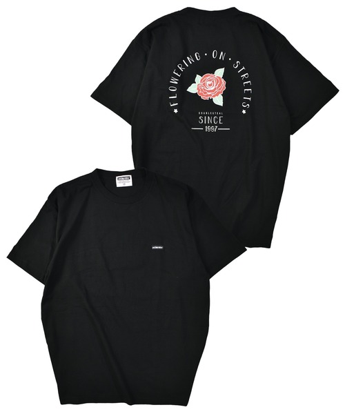 DOUBLE STEAL（ダブルスティール）の「ローズ Tシャツ（Tシャツ/カットソー・メンズ・ブラック/ホワイト・LARGE/X-LARGE/MEDIUM）」の2枚目の写真