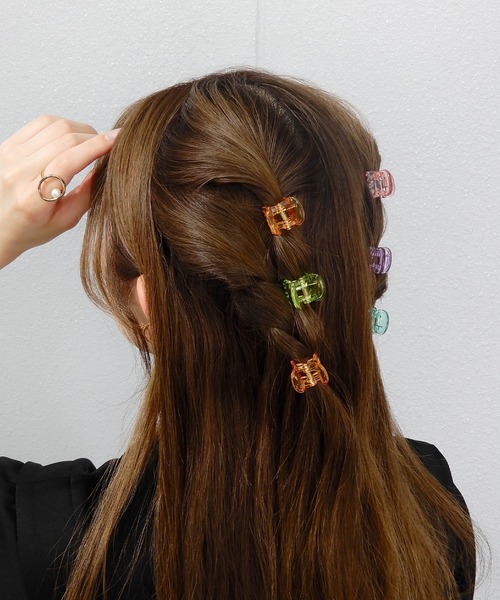 minia（ミニア）の「ミニバンスセット（バレッタ/ヘアクリップ・レディース・パープル/オレンジ/ブラウン/ブルー・FREE）」の4枚目の写真