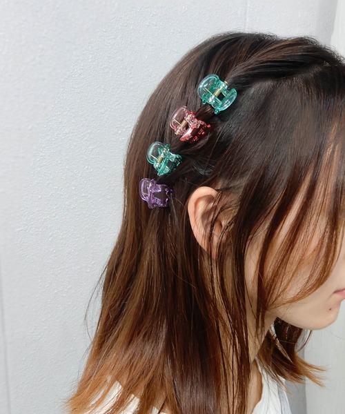 minia（ミニア）の「ミニバンスセット（バレッタ/ヘアクリップ・レディース・パープル/オレンジ/ブラウン/ブルー・FREE）」の11枚目の写真