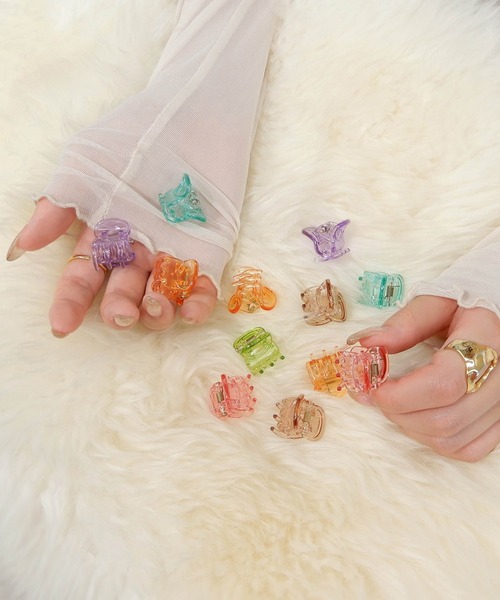 minia（ミニア）の「ミニバンスセット（バレッタ/ヘアクリップ・レディース・パープル/オレンジ/ブラウン/ブルー・FREE）」の5枚目の写真