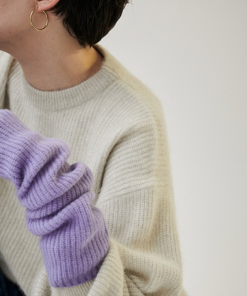 SALON adam et rope'（サロン アダム エ ロペ）の「【雑誌掲載・新色追加】フォックスウールクルーネックニットプルオーバー（ニット/セーター・レディース・イエロー/キナリ/レッド系その他3/ラベンダー/ブラウン系その他2/ホワイト系その他5・FREE）」の20枚目の写真