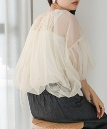 Bab | チュールギャザートップス(シャツ/ブラウス)