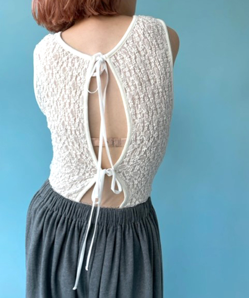 EDIT. FOR LULU（エディットフォールル）の「【PROVOKE/プロヴォーク】 2way キャミソール（タンクトップ・レディース・ブラック・FREE）」の2枚目の写真