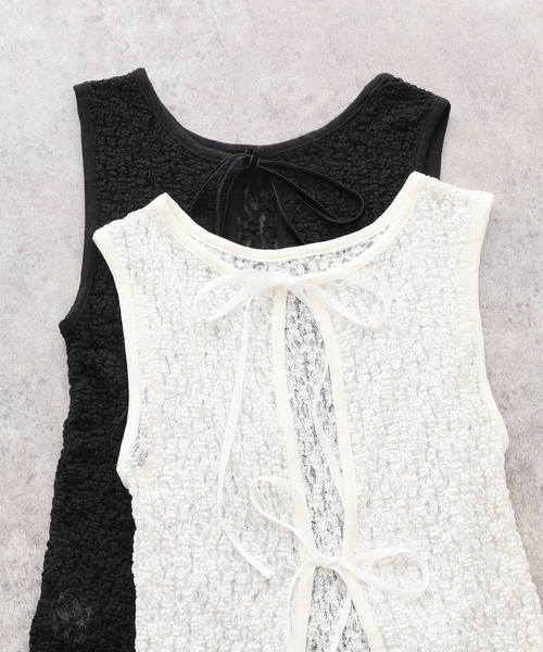 EDIT. FOR LULU（エディットフォールル）の「【PROVOKE/プロヴォーク】 2way キャミソール（タンクトップ・レディース・ブラック・FREE）」の9枚目の写真