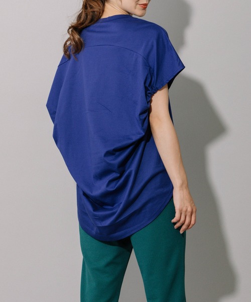 Munich（ミューニック）の「コットンジャージバックドレープトップス（Tシャツ/カットソー・レディース・ホワイト/ブラック/ブルー/ラベンダー・FREE）」の19枚目の写真