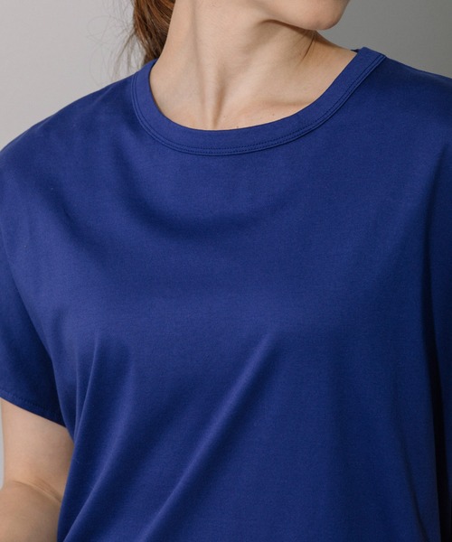 Munich（ミューニック）の「コットンジャージバックドレープトップス（Tシャツ/カットソー・レディース・ホワイト/ブラック/ブルー/ラベンダー・FREE）」の20枚目の写真