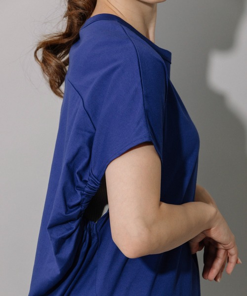 Munich（ミューニック）の「コットンジャージバックドレープトップス（Tシャツ/カットソー・レディース・ホワイト/ブラック/ブルー/ラベンダー・FREE）」の21枚目の写真