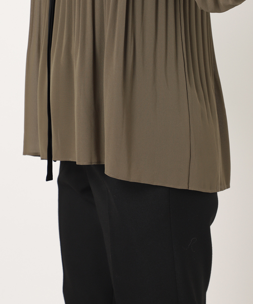 L'UNE ブラックプリーツブラウス イエナ CATEGORY PLEATS（プリーツ） | L'UNE
