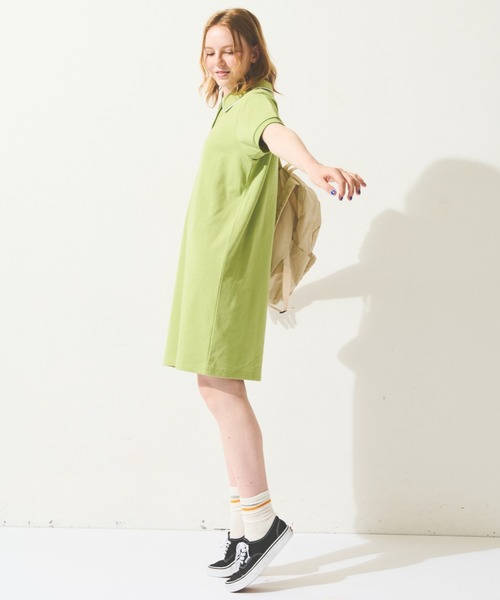 MERLOT(メルロー)の「配色ラインポロワンピース(ワンピース・レディース・ライトグリーン/ネイビー/ブルー・FREE)」の18枚目の写真