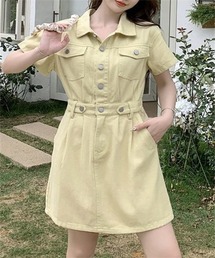 デニムミニワンピース
