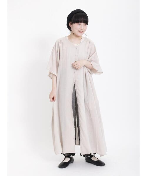 Samansa Mos2(サマンサ モスモス)の「羽織ワンピース(ワンピース・レディース・キナリ/ベージュ/ブラック・F)」の10枚目の写真