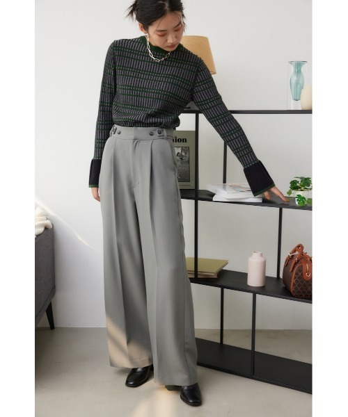 AZUL by moussy（アズールバイマウジー）の「ヴィーナスワイドパンツ（その他パンツ・レディース・ダークグリーン/グレー/ブラック・SMALL/MEDIUM/LARGE）」の3枚目の写真