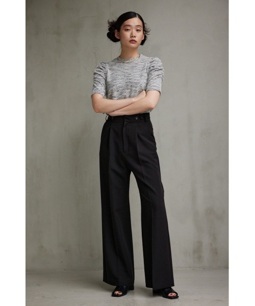 AZUL by moussy（アズールバイマウジー）の「ヴィーナスワイドパンツ（その他パンツ・レディース・ダークグリーン/グレー/ブラック・SMALL/MEDIUM/LARGE）」の5枚目の写真