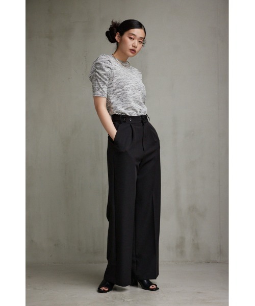 AZUL by moussy（アズールバイマウジー）の「ヴィーナスワイドパンツ（その他パンツ・レディース・ダークグリーン/グレー/ブラック・SMALL/MEDIUM/LARGE）」の6枚目の写真