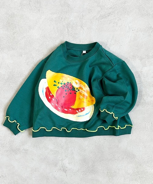 HOGAN RANCH WEAR(ホーガンランチウエア)の「マエウシロプリントトレーナー/前後プリント(80~130cm)(スウェット・キッズ・グレー/ブラック/オレンジ/グリーン/オフホワイト/パープル・110/95/90/120/130/80/100)」の5枚目の写真