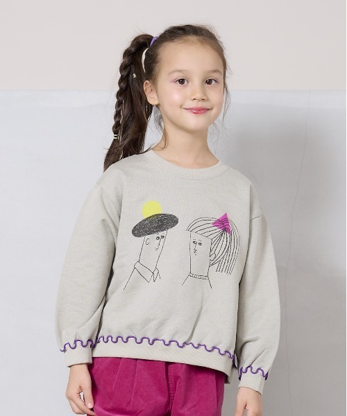 HOGAN RANCH WEAR(ホーガンランチウエア)の「マエウシロプリントトレーナー/前後プリント(80~130cm)(スウェット・キッズ・グレー/ブラック/オレンジ/グリーン/オフホワイト/パープル・110/95/90/120/130/80/100)」の21枚目の写真