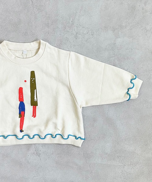 HOGAN RANCH WEAR(ホーガンランチウエア)の「マエウシロプリントトレーナー/前後プリント(80~130cm)(スウェット・キッズ・グレー/ブラック/オレンジ/グリーン/オフホワイト/パープル・110/95/90/120/130/80/100)」の8枚目の写真