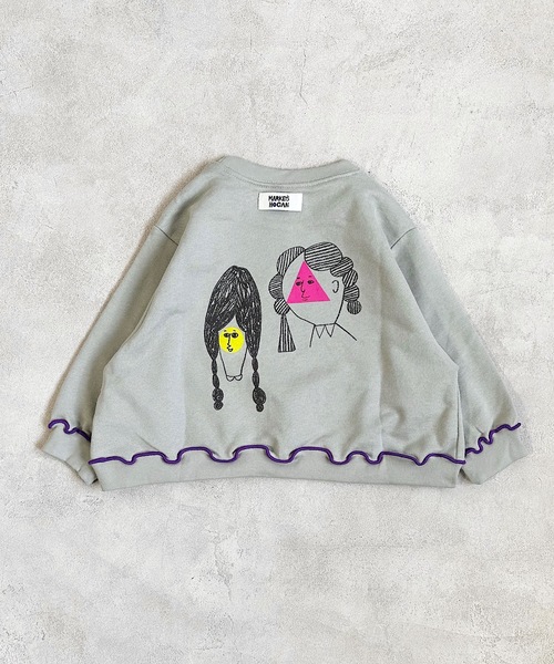 HOGAN RANCH WEAR(ホーガンランチウエア)の「マエウシロプリントトレーナー/前後プリント(80~130cm)(スウェット・キッズ・グレー/ブラック/オレンジ/グリーン/オフホワイト/パープル・110/95/90/120/130/80/100)」の12枚目の写真