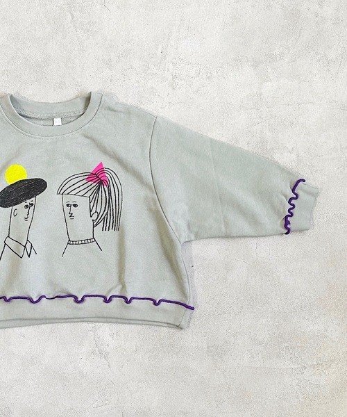 HOGAN RANCH WEAR(ホーガンランチウエア)の「マエウシロプリントトレーナー/前後プリント(80~130cm)(スウェット・キッズ・グレー/ブラック/オレンジ/グリーン/オフホワイト/パープル・110/95/90/120/130/80/100)」の13枚目の写真