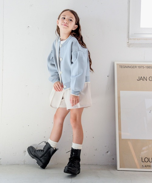 GLOBAL WORK(グローバルワーク)の「リッチライトニットクルーカーデ/704143(カーディガン/ボレロ・キッズ・ブラック/サックスブルー/アイボリー・100cm/120cm/110cm/150cm/130cm/140cm/160cm)」の7枚目の写真