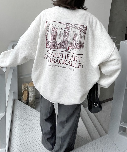 Chillfar(チルファー)の「アソートバックプリントスウェット(スウェット・レディース・ブラック/ホワイト系/アイボリー系2/アイボリー系3/アイボリー系4/アイボリー系/グレー/ネイビー系/グレー系/ネイビー系2/ホワイト/アイボリー系1/ネイビー系1/グリーン/レッド/ピンク/オートミール/ネイビー/ブラック系・FREE)」の9枚目の写真