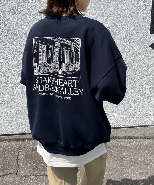 Chillfar(チルファー)の「アソートバックプリントスウェット(スウェット・レディース・ブラック/ホワイト系/アイボリー系2/アイボリー系3/アイボリー系4/アイボリー系/グレー/ネイビー系/グレー系/ネイビー系2/ホワイト/アイボリー系1/ネイビー系1/グリーン/レッド/ピンク/オートミール/ネイビー/ブラック系・FREE)」の15枚目の写真