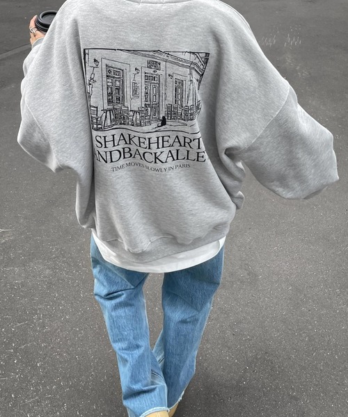 Chillfar(チルファー)の「アソートバックプリントスウェット(スウェット・レディース・ブラック/ホワイト系/アイボリー系2/アイボリー系3/アイボリー系4/アイボリー系/グレー/ネイビー系/グレー系/ネイビー系2/ホワイト/アイボリー系1/ネイビー系1/グリーン/レッド/ピンク/オートミール/ネイビー/ブラック系・FREE)」の6枚目の写真