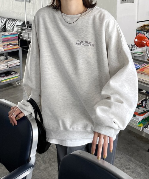Aventulle　ハートプリントスウェット Heart tulle sweatshirt
