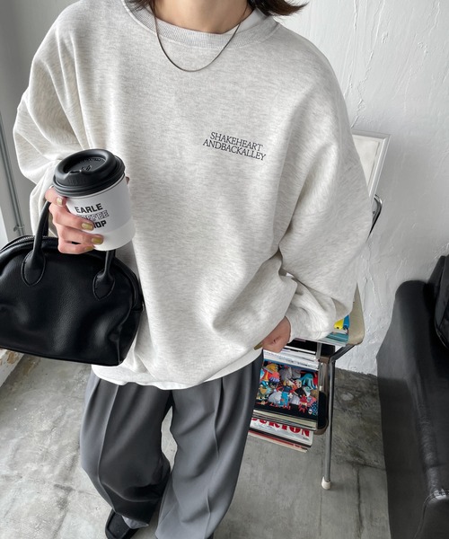 Von Dutch☆Sweatshirt バックプリント スウェット トレーナー SPINNS トレーナー スウェット ストリート/裏起毛バックプリント