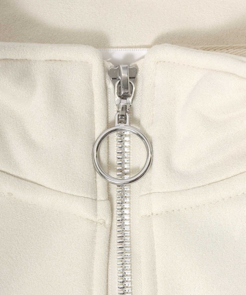 CONVERSE（コンバース）の「CONVERSE/コンバース スウェード ワンポイントロゴ刺繍 ハーフジップ プルオーバースウェットトレーナー トップス レディース メンズ（スウェット・メンズ・ベージュ/チャコール/ブラウン/ホワイト/サックスブルー/グレー・M/L/LL）」の18枚目の写真